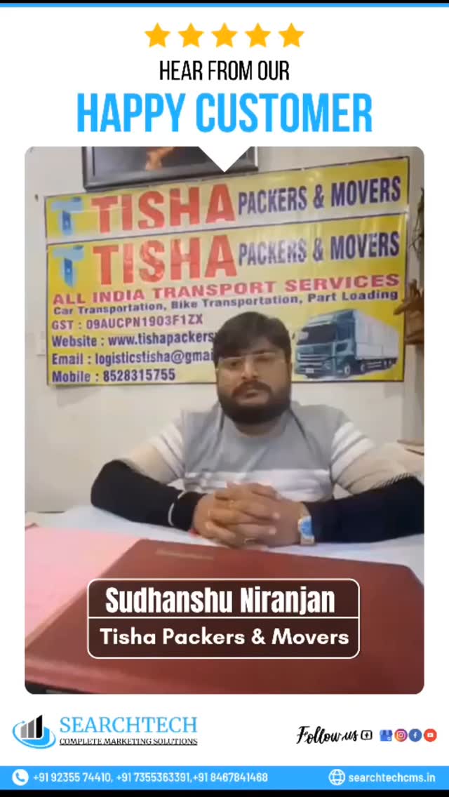 Customer testimonial social media post